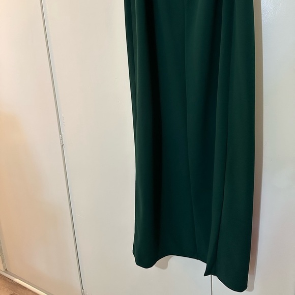 NWT R&M Richards Gown Women 14 Green Bow Front Column Maxi Dress Formal - Picture 8 of 11